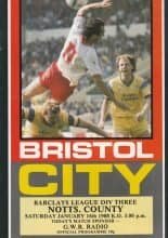 Bristol City v Notts County 16-Jan-1988