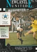 Newcastle United v Nottingham Forest 13-Feb-1991