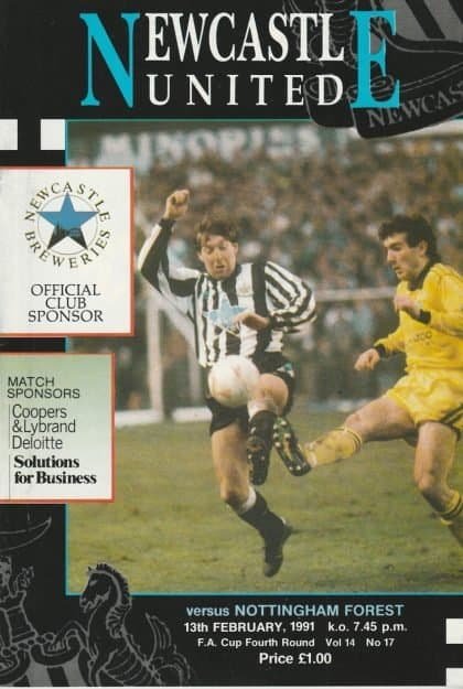 Newcastle United v Nottingham Forest 13-Feb-1991