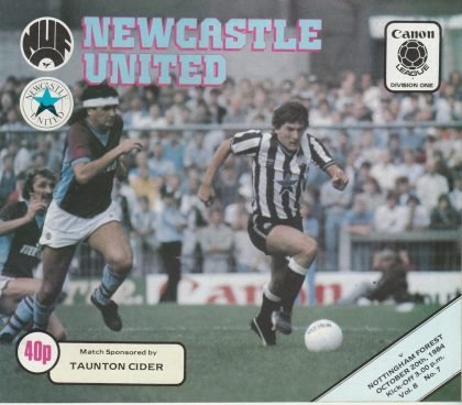 Newcastle United v Nottingham Forest 20-Oct-1984