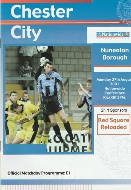 Chester City v Nuneaton Borough 27-Aug-2001