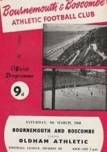 AFC Bournemouth v Oldham Athletic  09-Mar-1968