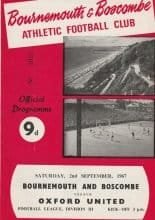 AFC Bournemouth v Oxford United 02-Sep-1967