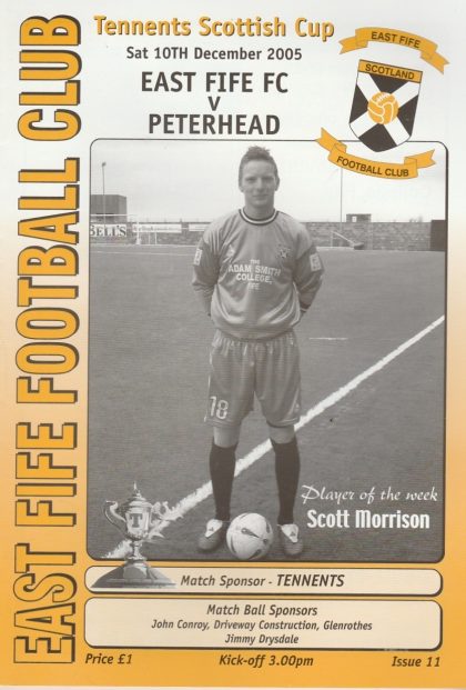 East Fife v Peterhead  10-Dec-2005