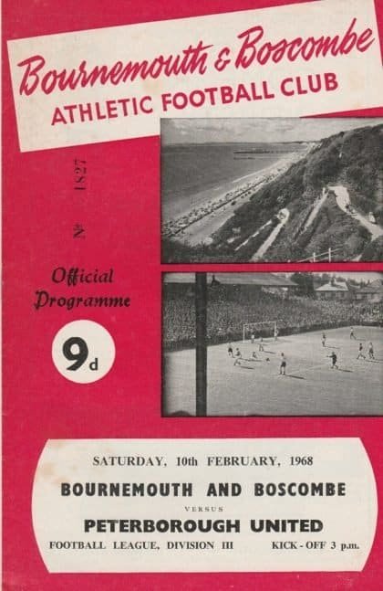 AFC Bournemouth v Peterborough United   10-Feb-1968