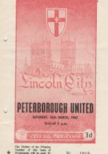 Lincoln City v Peterborough United 10-Mar-1962