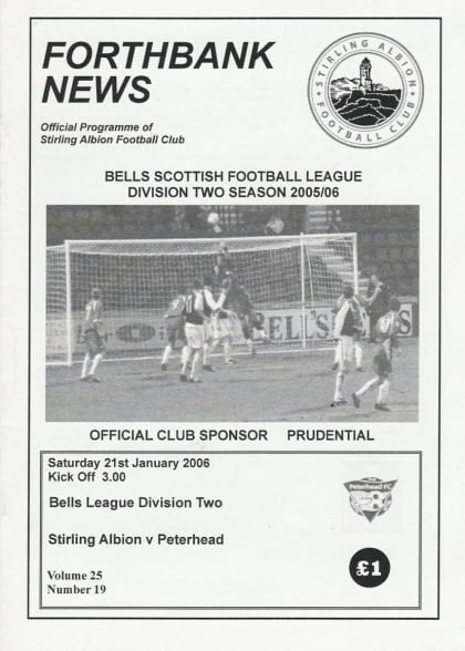 Stirling Albion v Peterhead  21-Jan-2006