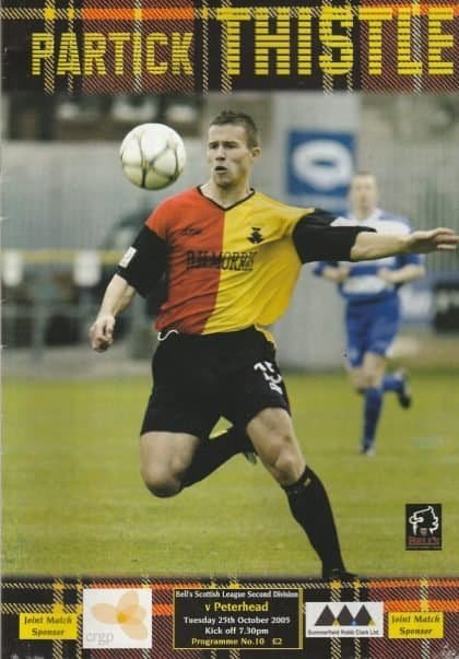 Partick Thistle v Peterhead  25-Oct-2005