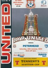 Ayr United v Peterhead  25-Jan-2003