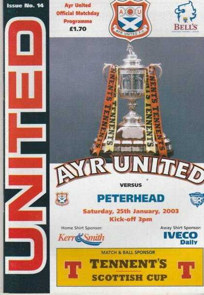 Ayr United v Peterhead  25-Jan-2003