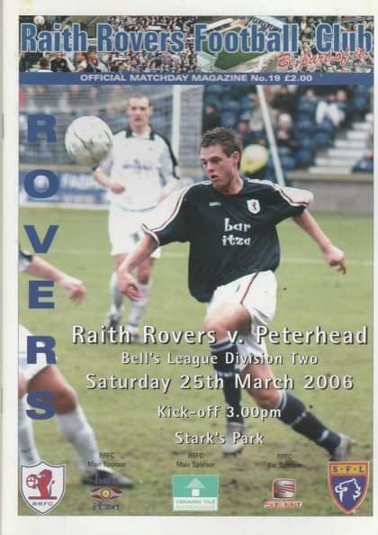Raith Rovers v Peterhead  25-Mar-2006