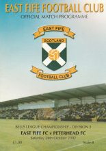 East Fife v Peterhead  26-Oct-2002