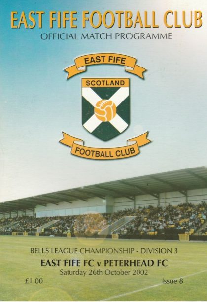 East Fife v Peterhead  26-Oct-2002