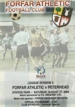 Forfar Athletic v Peterhead  27-Aug-2005
