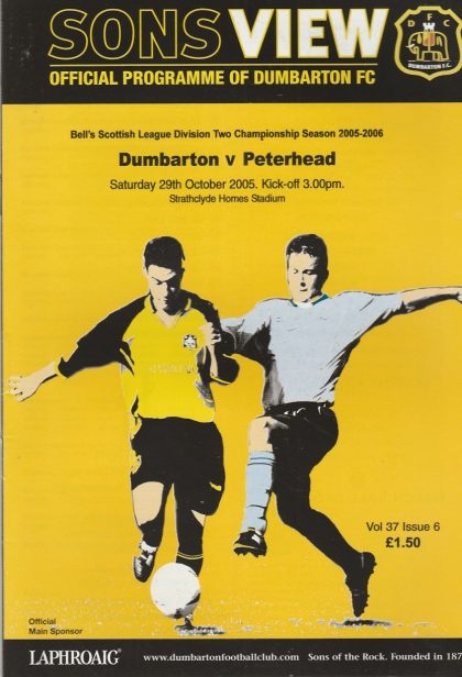Dumbarton v Peterhead  29-Oct-2005