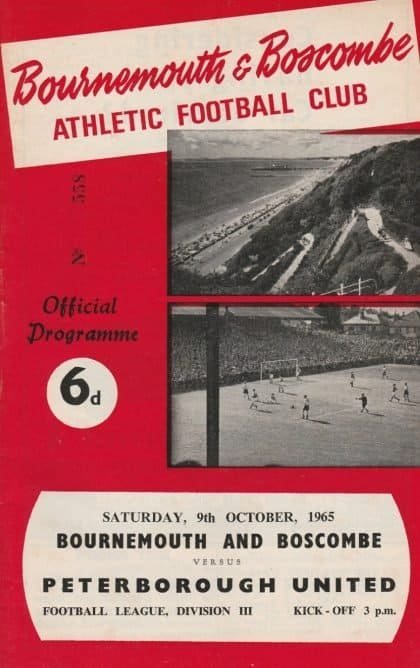Bournemouth & Boscombe Athletic v Peterborough United  09-Oct-1965