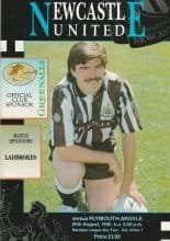 Newcastle United v Plymouth Argyle 25-Aug-1990