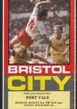 Bristol City v Port Vale 31-Aug-1987