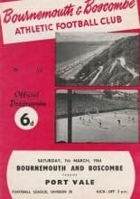 Bournemouth and Boscombe Athletic v Port Vale 07-Mar-1964