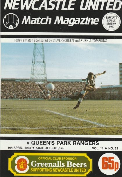Newcastle United v Queens Park Rangers 09-Apr-1988