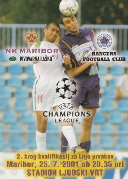 NK Maribor v Glasgow Rangers   25-Jul-2001