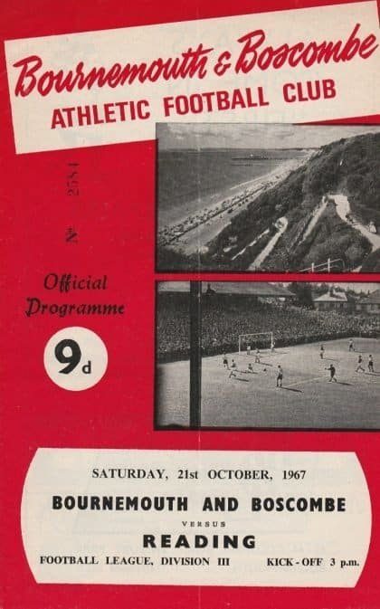 AFC Bournemouth v Reading 21-Oct-1967