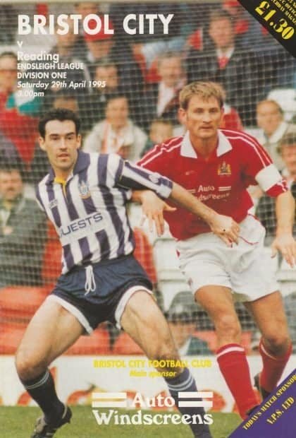 Bristol City v Reading 29-Apr-1995