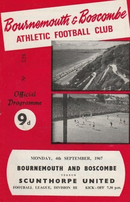 Bournemouth & Boscombe Athletic v Scunthorpe United 04-Sep-1967