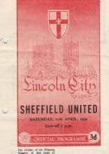 Lincoln City v Sheffield United 25-Apr-1959