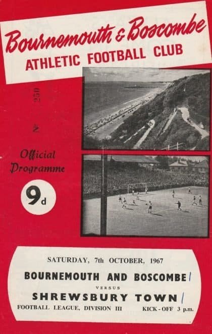 AFC Bournemouth v Shrewsbury Town 07-Oct-1967