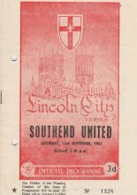 Lincoln City v Southend United 11-Nov-1961