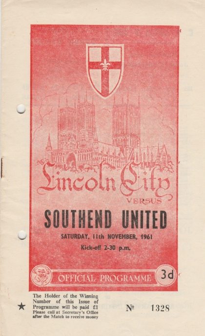 Lincoln City v Southend United 11-Nov-1961