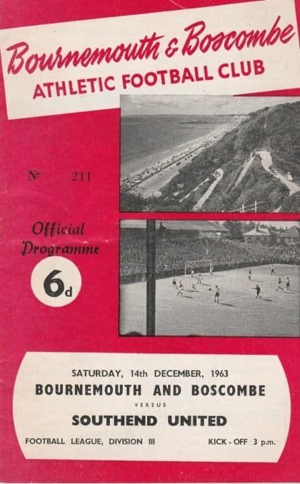 Bournemouth and Boscombe Athletic v Southend United 14-Dec-1963