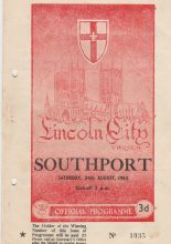 Lincoln City v Southport  24-Aug-1963