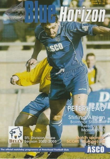 Peterhead v Stirling Albion 04-Mar-2003