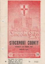 Lincoln City v Stockport County  16-Mar-1963