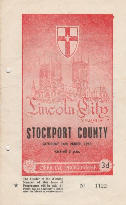 Lincoln City v Stockport County  16-Mar-1963