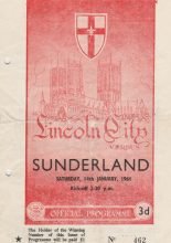 Lincoln City v Sunderland  14-Jan-1961