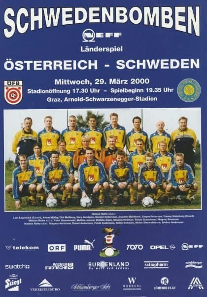 Austria v Sweden  29-Mar-2000
