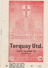 Lincoln City v Torquay United 05-Oct-1963