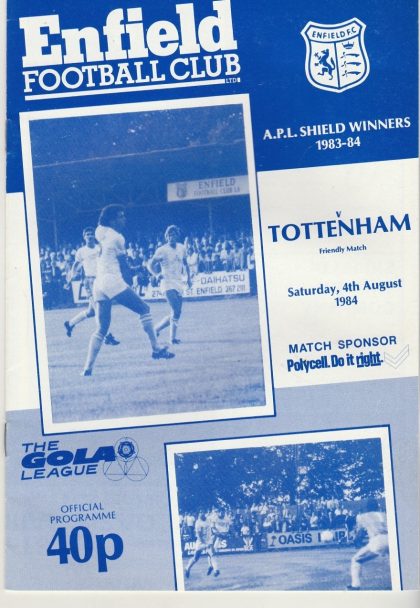 Enfield v Tottenham Hotspur 04-Aug-1984