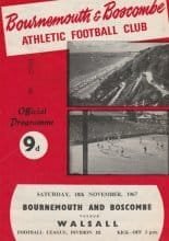 AFC Bournemouth v Walsall  18-Nov-1967