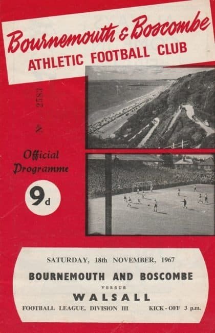 AFC Bournemouth v Walsall  18-Nov-1967