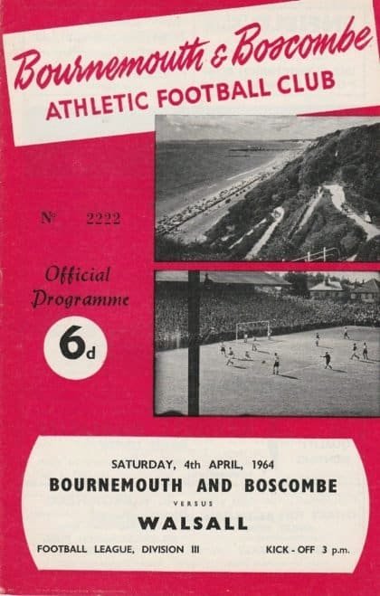 AFC Bournemouth v Walsall  04-Apr-1964