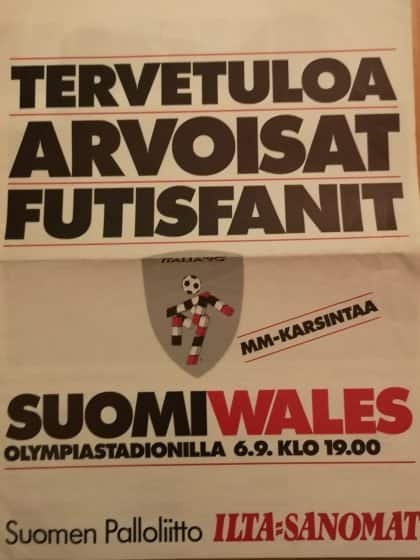Finland v Wales 06-Sep-1989