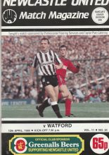 Newcastle United v Watford 12-Apr-1988
