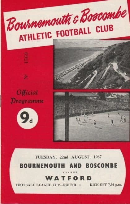 Bournemouth & Boscombe Athletic v Watford  22-Aug-1967
