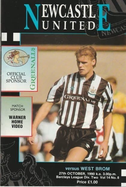 Newcastle United v West Bromwich Albion 27-Oct-1990