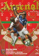 Arsenal v West Ham United  25-Aug-2018