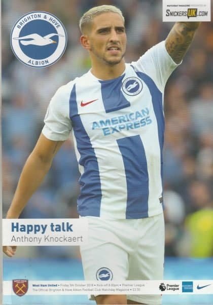Brighton & Hove Albion v West Ham United 05-Oct-2018